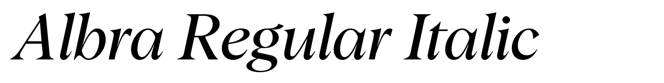 Albra Regular Italic